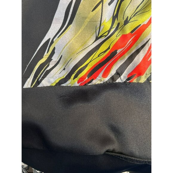 Vintage Y2K Black Red Floral Satin Halter Top Maxi Dress Romantic Goth Summer - Picture 6 of 7